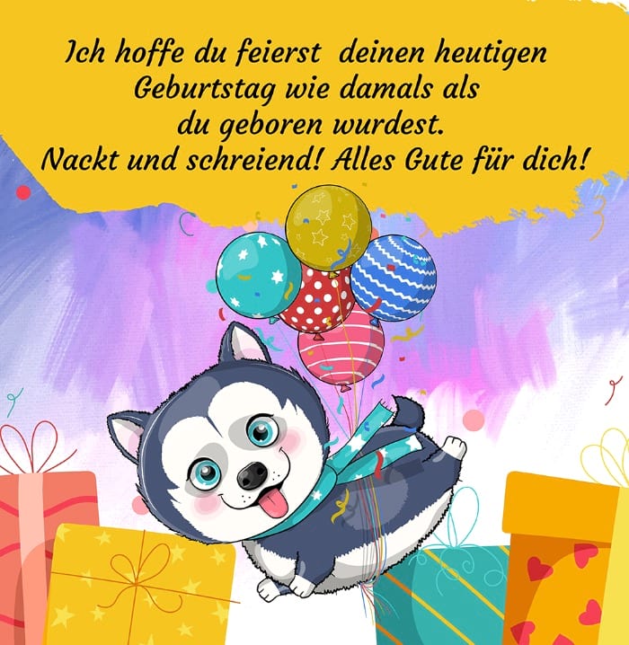 Lustige Geburtstagsgrüße GIF für Kinder gratis downloaden
